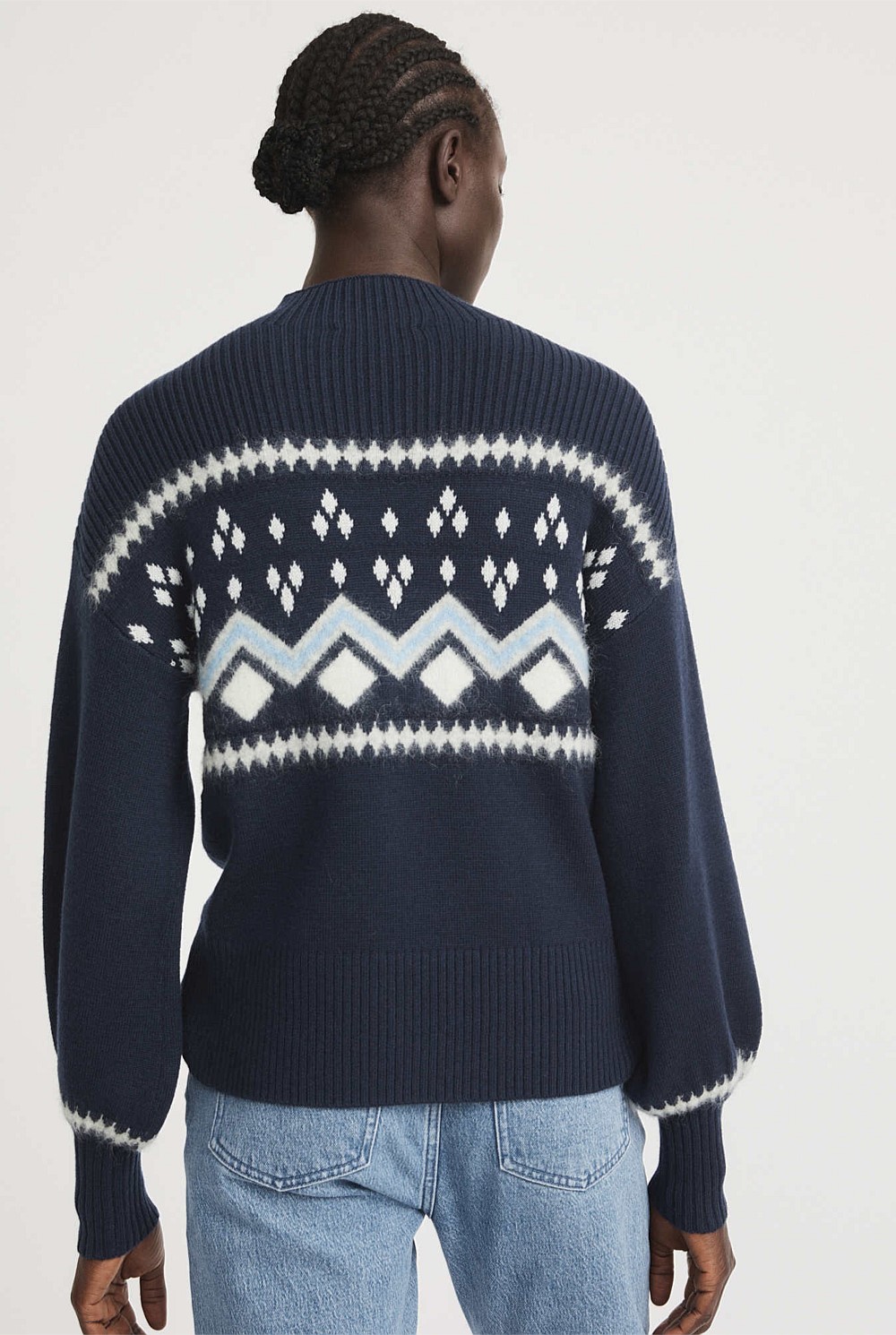 High Neck Fairisle Knit