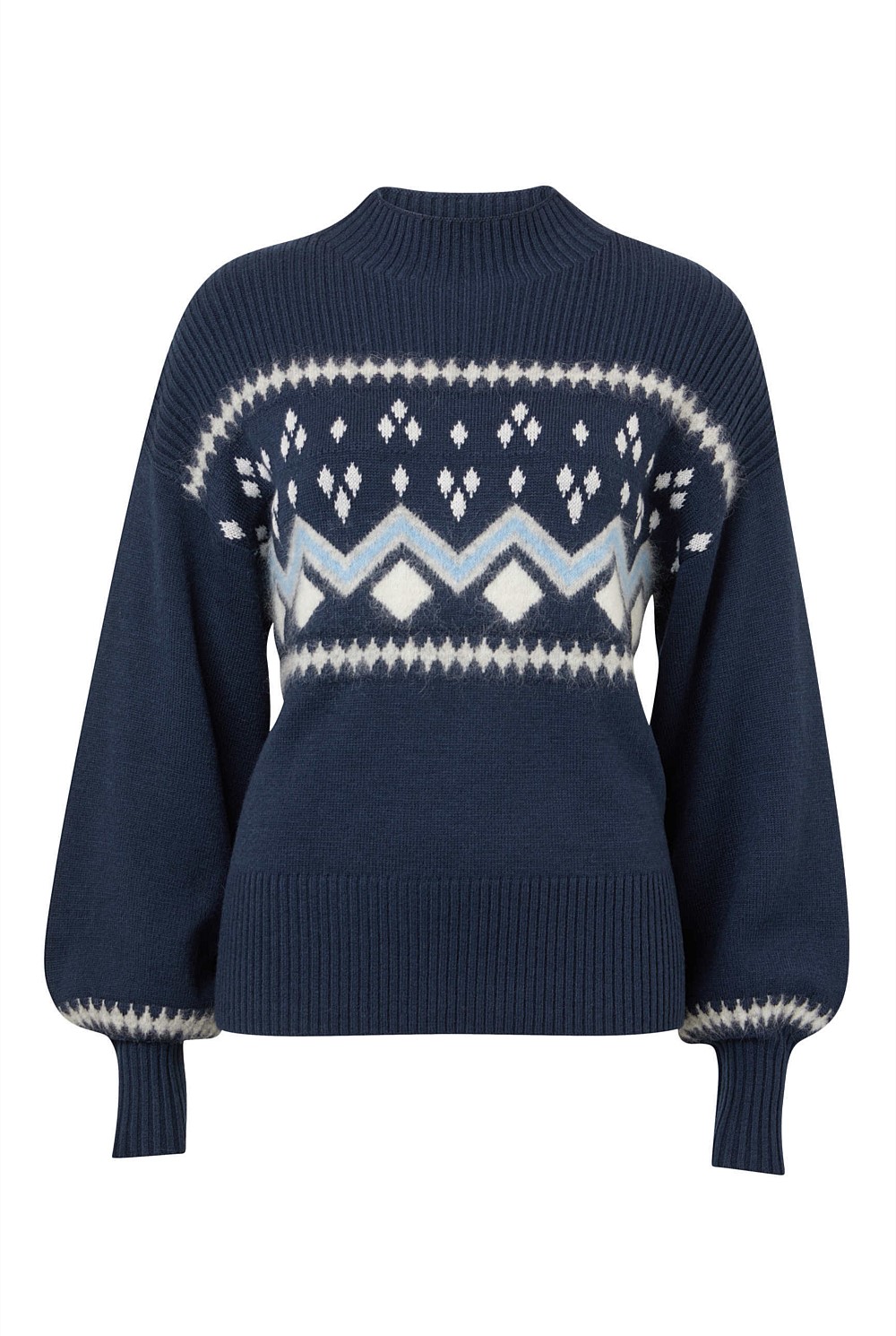 High Neck Fairisle Knit