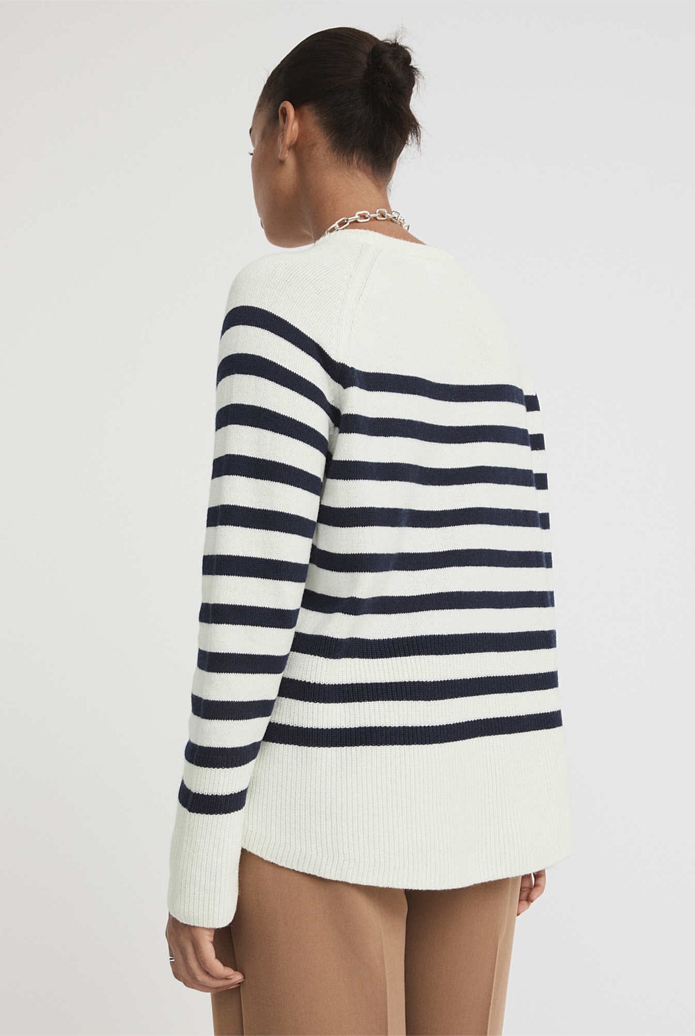 Crew Neck Stripe Knit