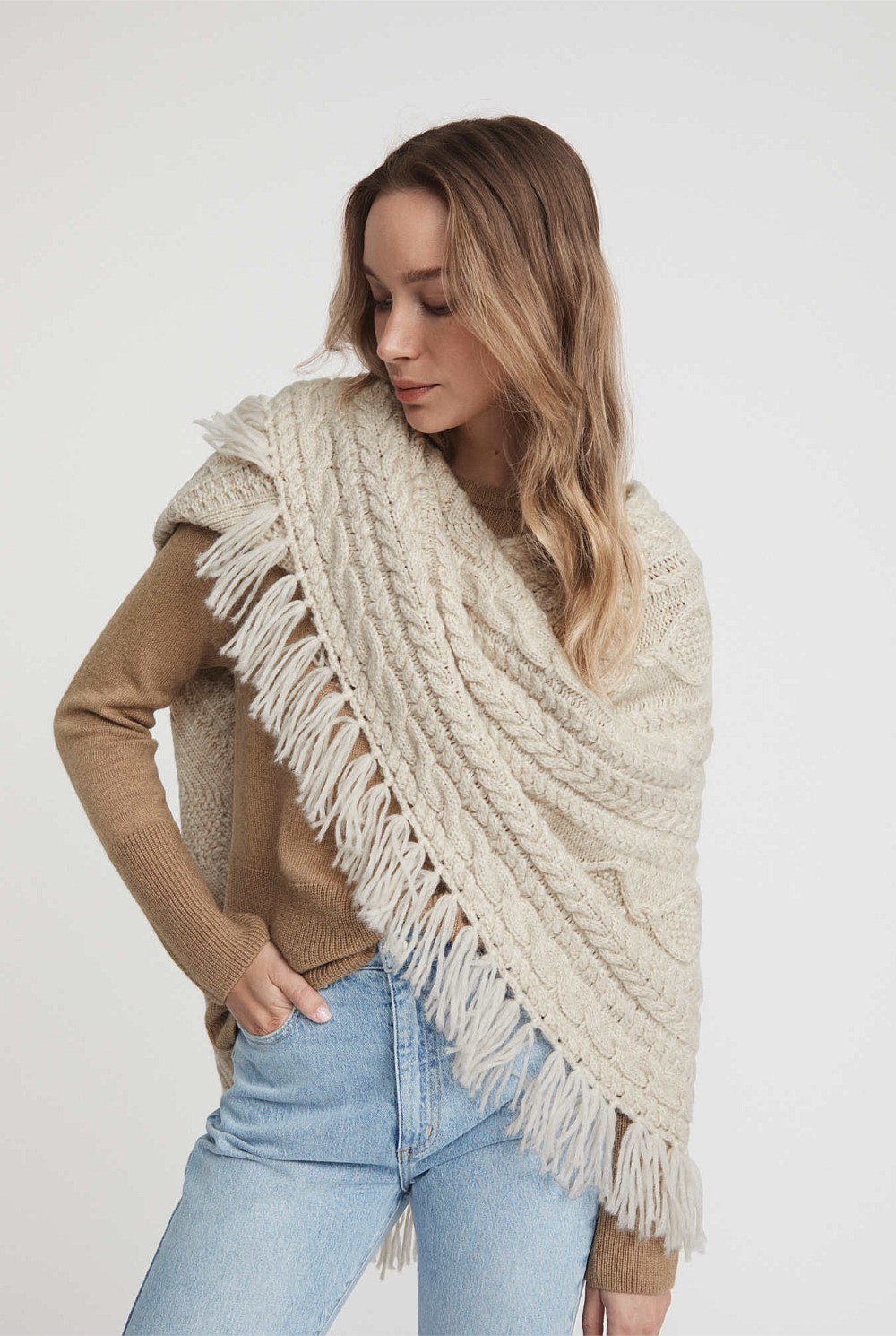 Luxe Cable Poncho