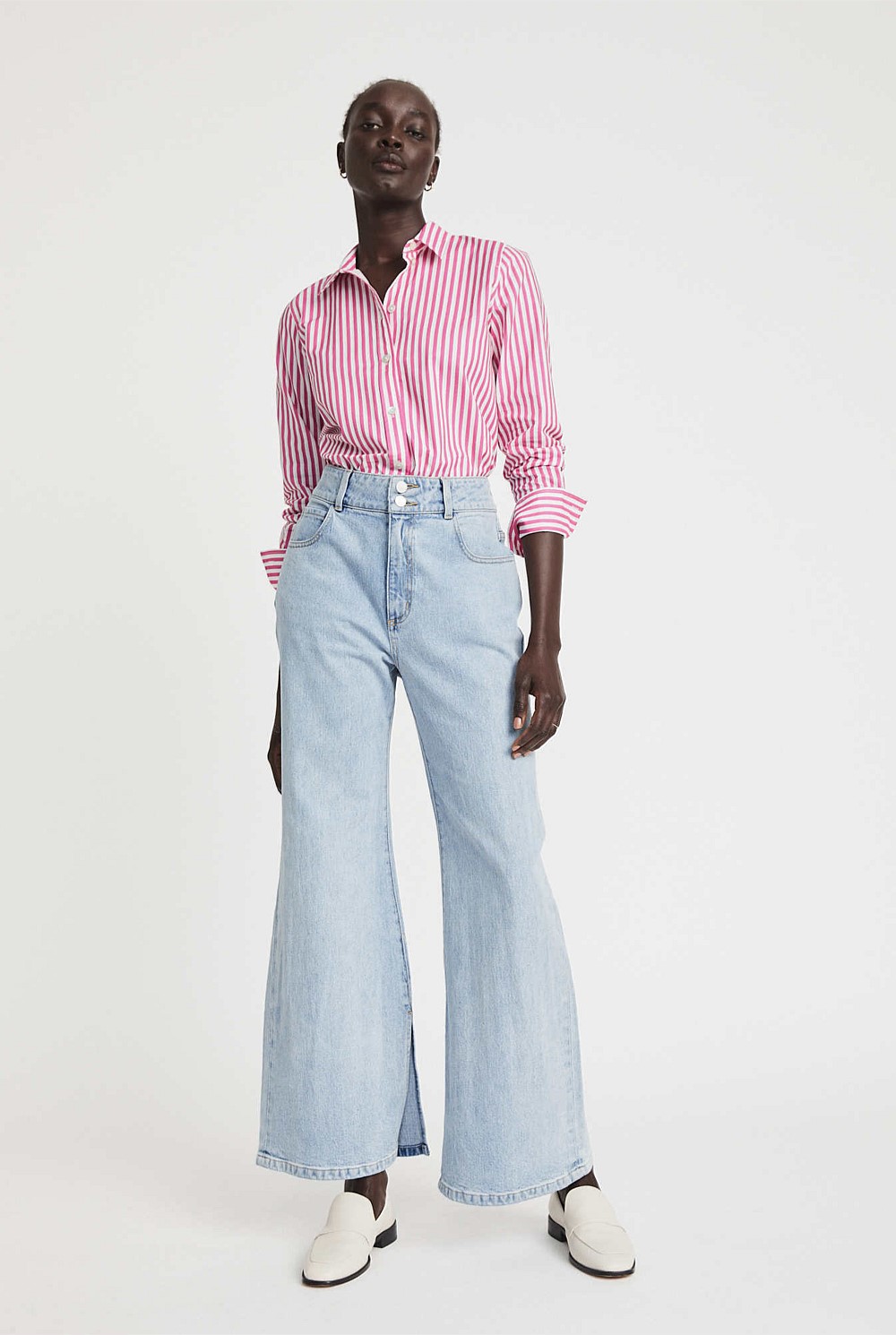 Cotton Oxford Striped Shirt
