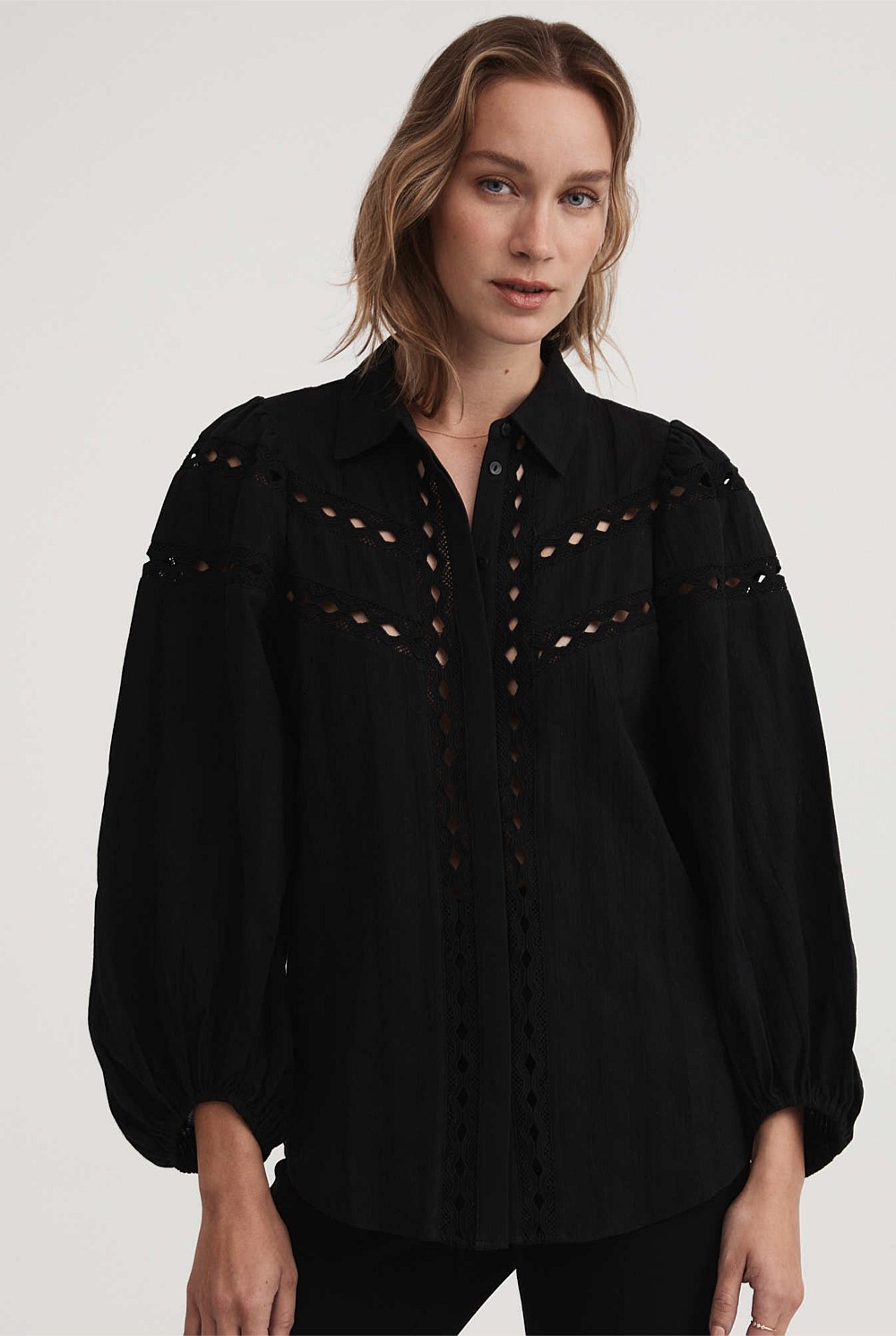Lace Trim Blouse