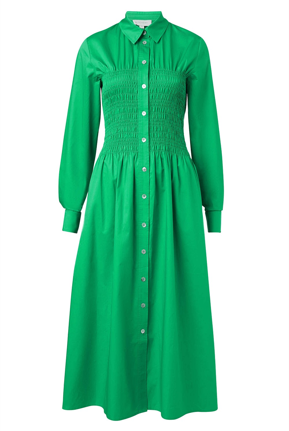 Shirred Shirt Dress