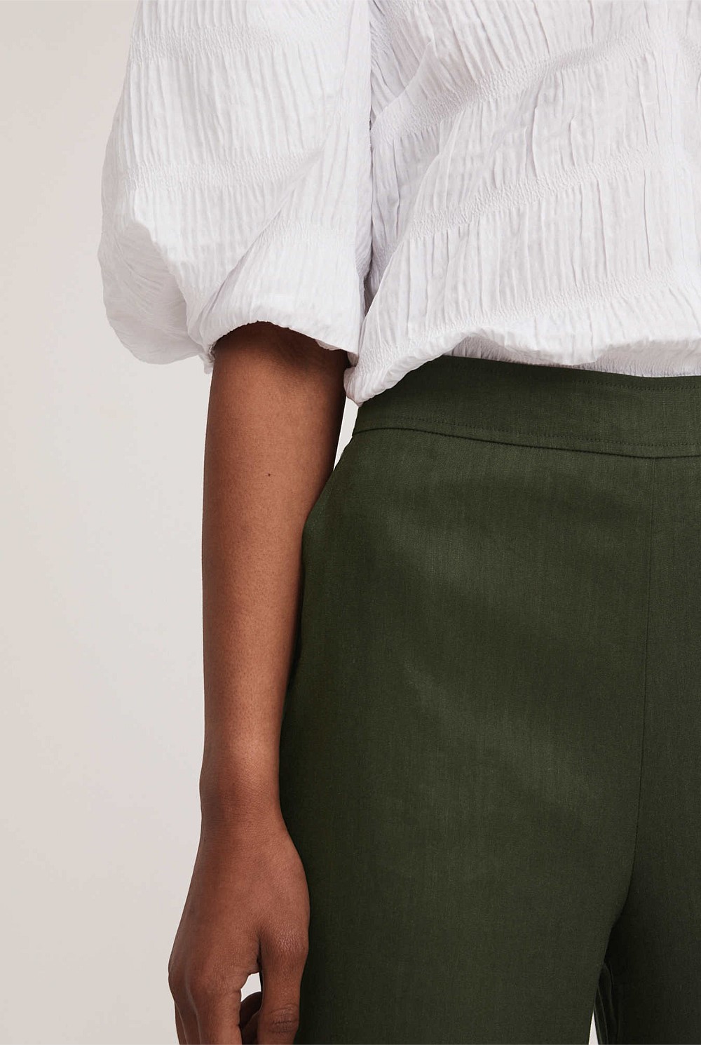 Stretch Linen Blend Pant