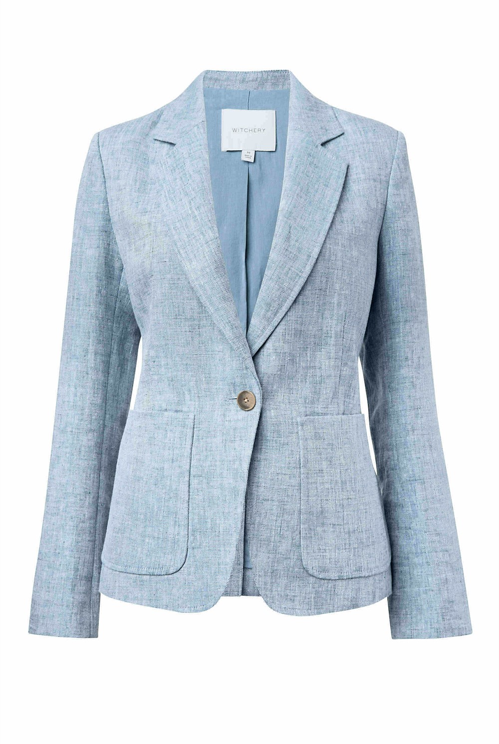 Yarn Dye Linen Single Breasted Blazer