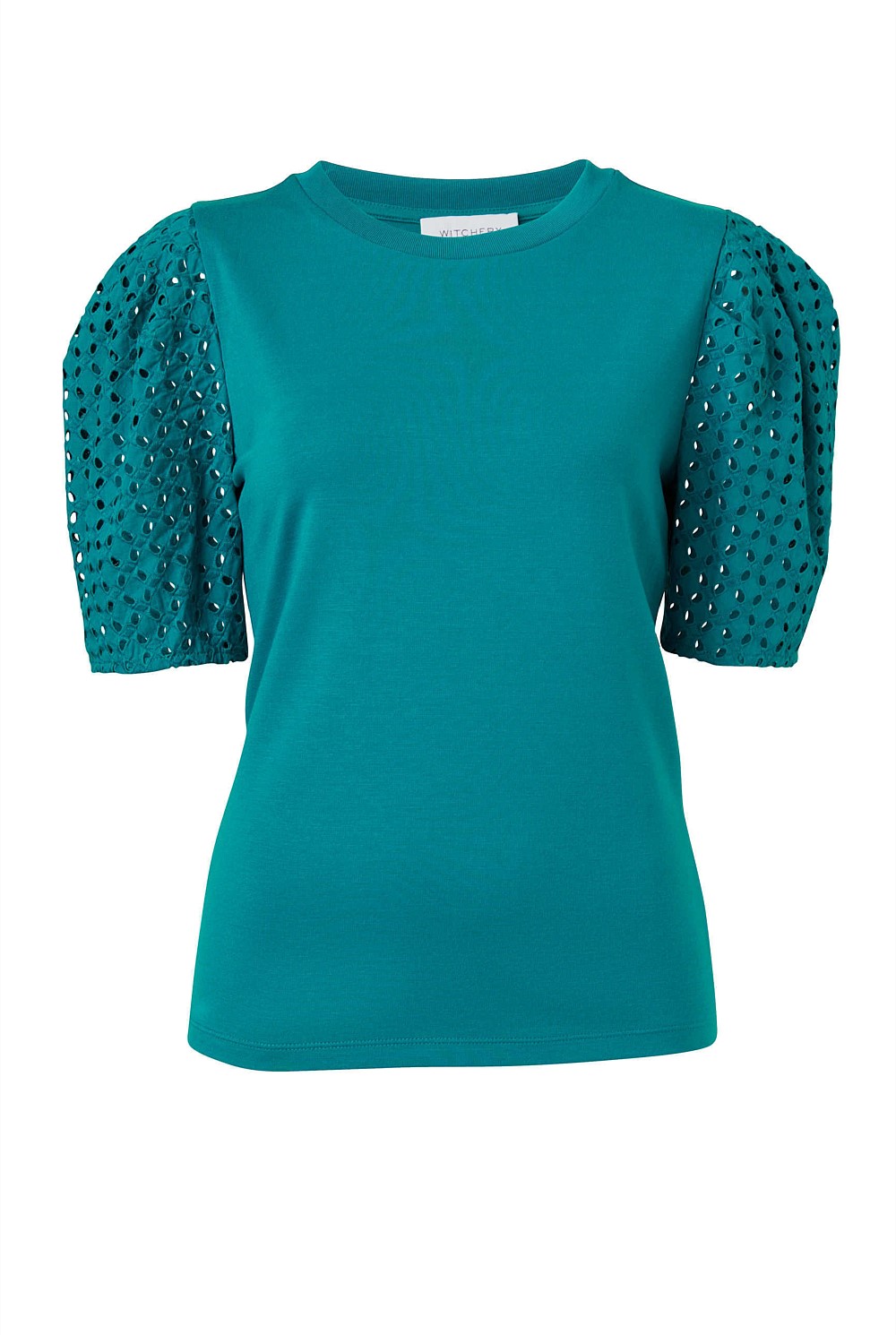 Cutwork Puff Sleeve Top