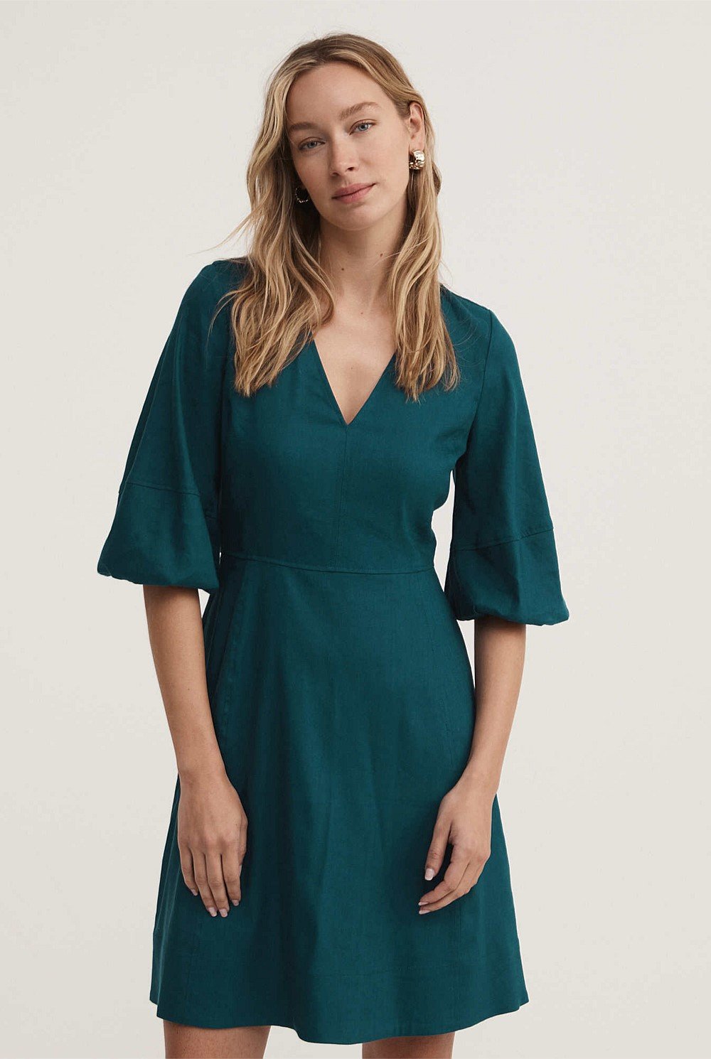 Stretch Linen Viscose Dress