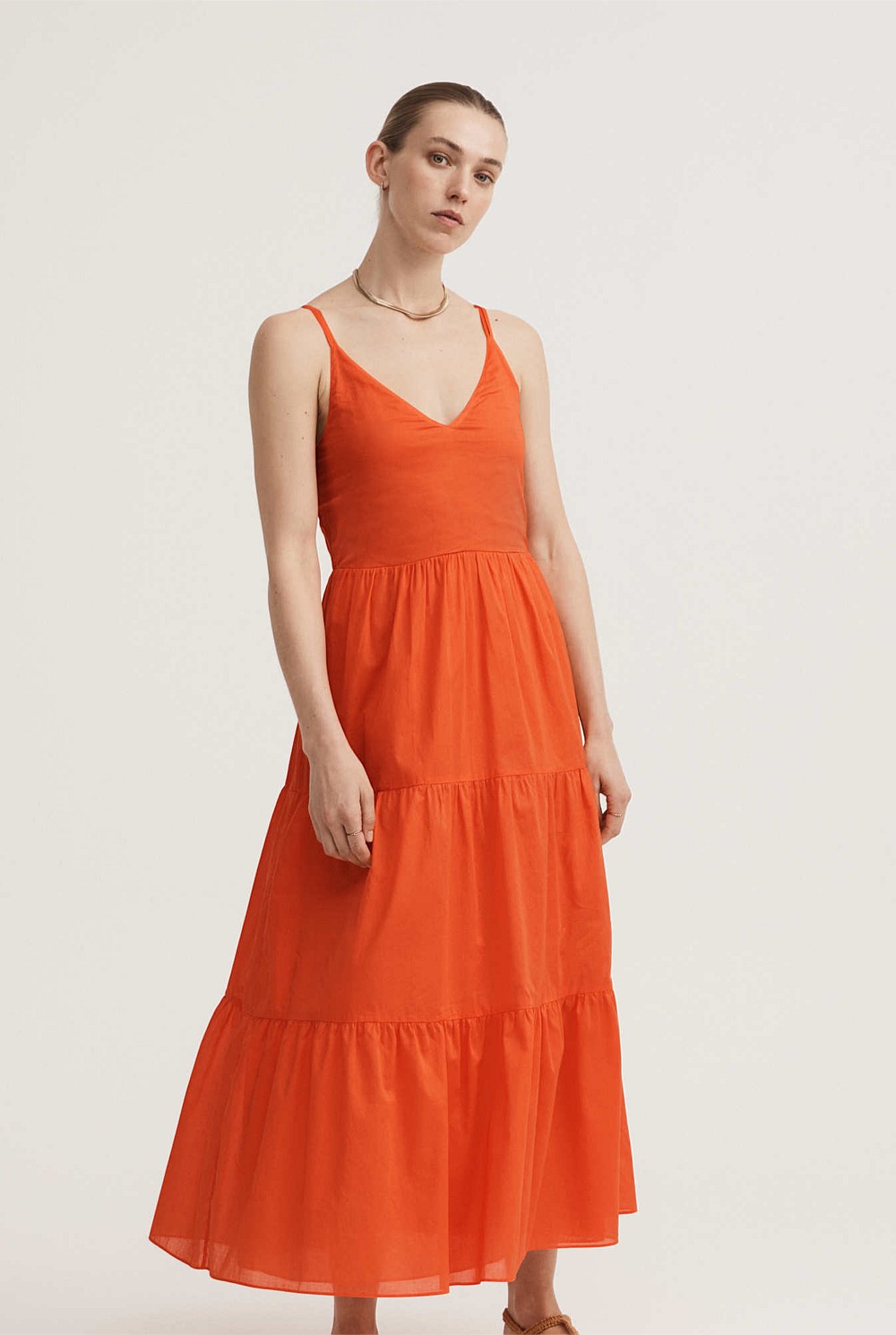 Cotton Tier Maxi Dress