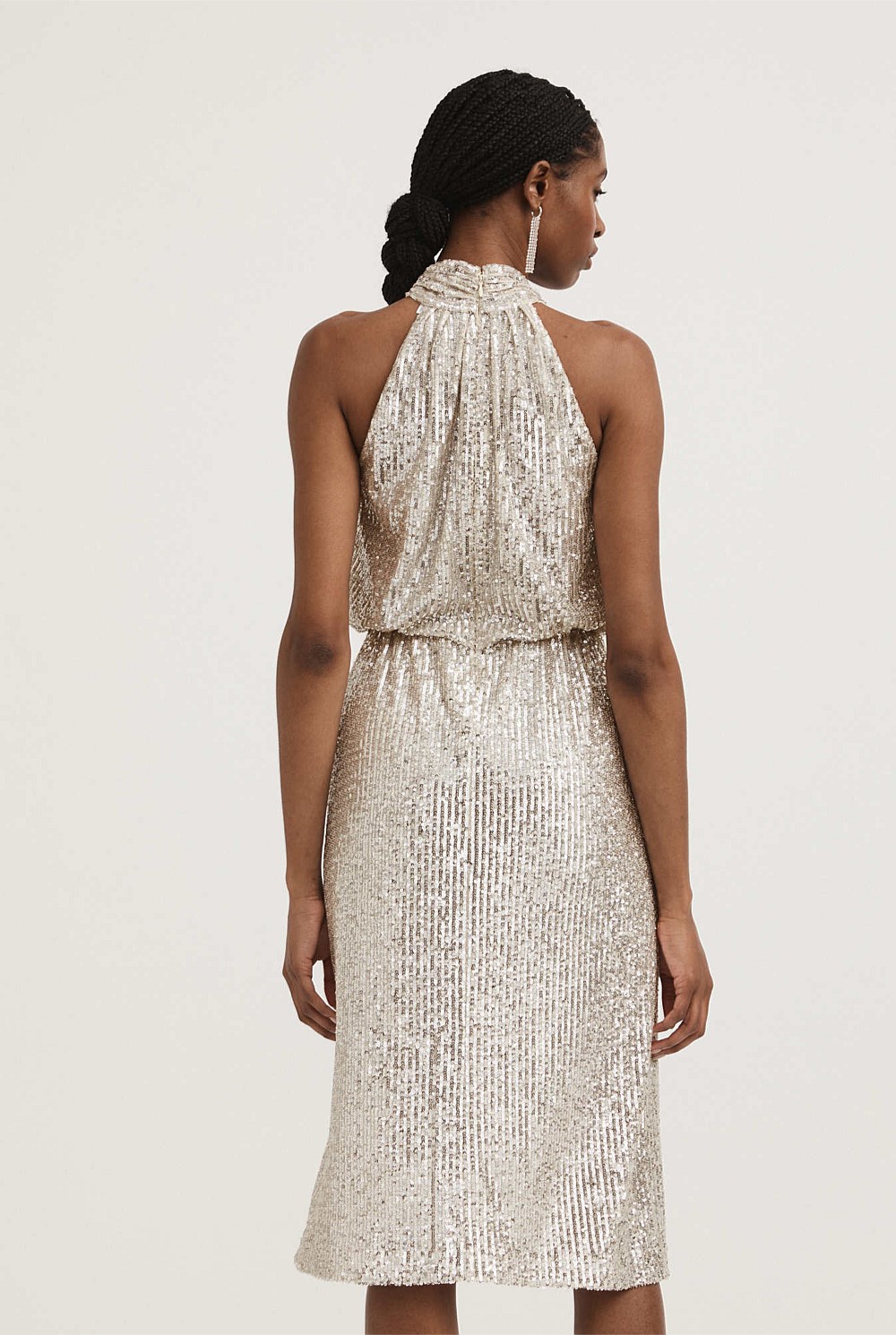 Sequin Halter Dress