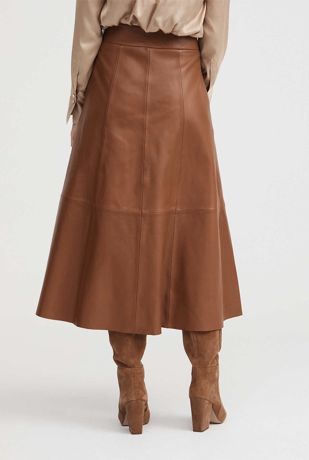 Leather Midi Skirt