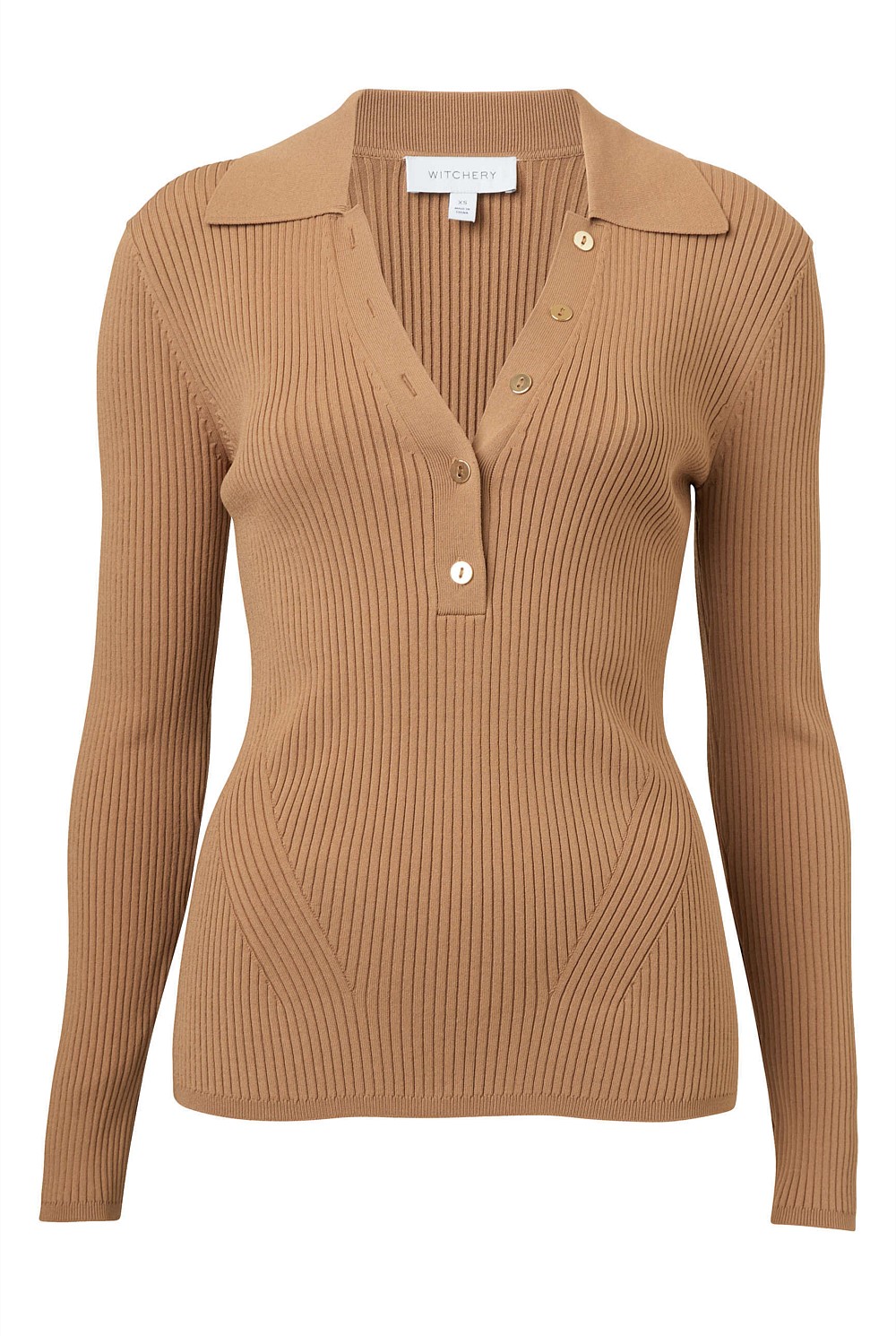 Crepe Collar Henley