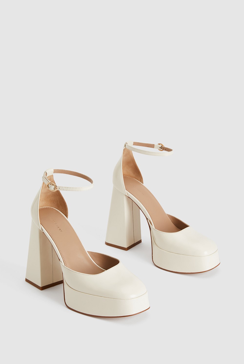 Leather Platform Heel