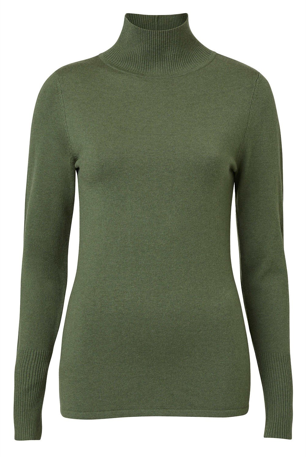 Wool Blend High Neck Knit