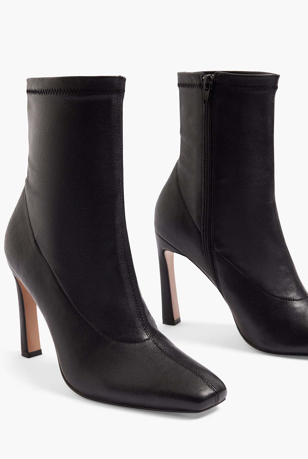 High Heel Leather Ankle Boot