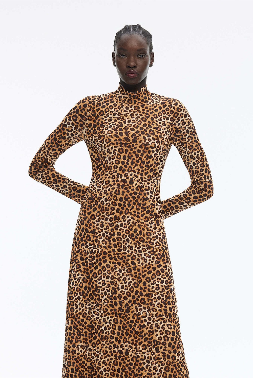 Mesh Ocelot Print Dress