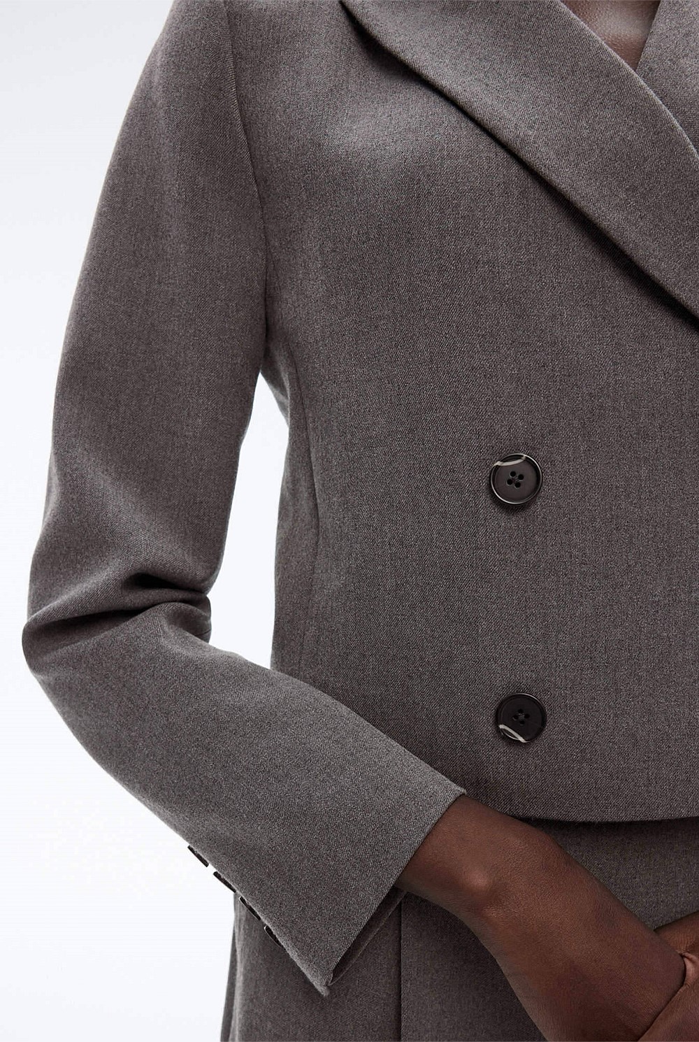 Cropped Double-Breasted Blazer