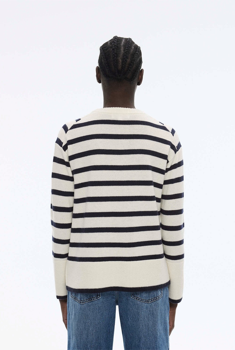 Crew Neck Stripe Knit