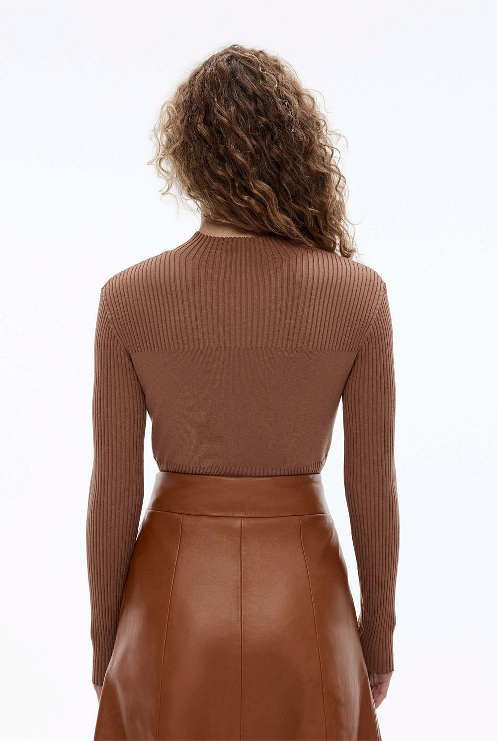 High Neck Textured Knit