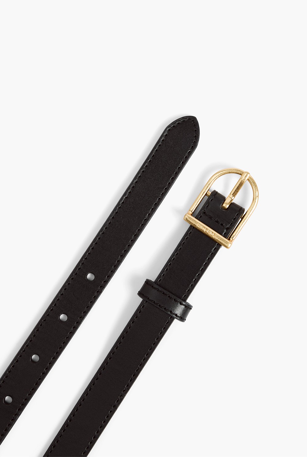 Curved Buckle Slim Belt