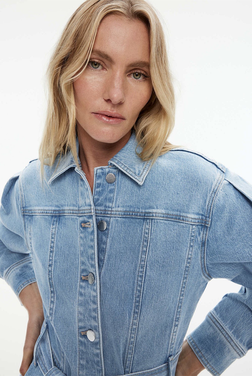Denim Seam Detail Dress