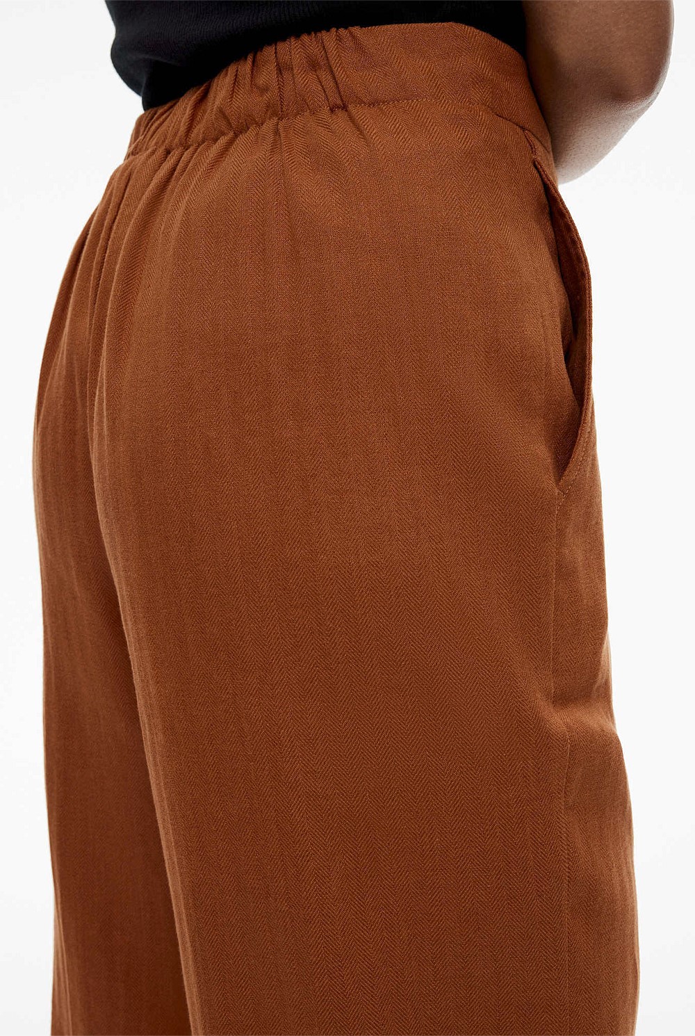Cotton Linen Pull On Pant