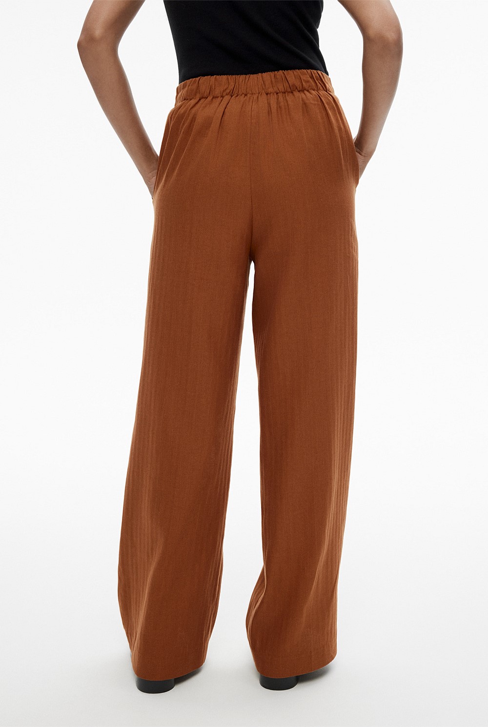 Cotton Linen Pull On Pant