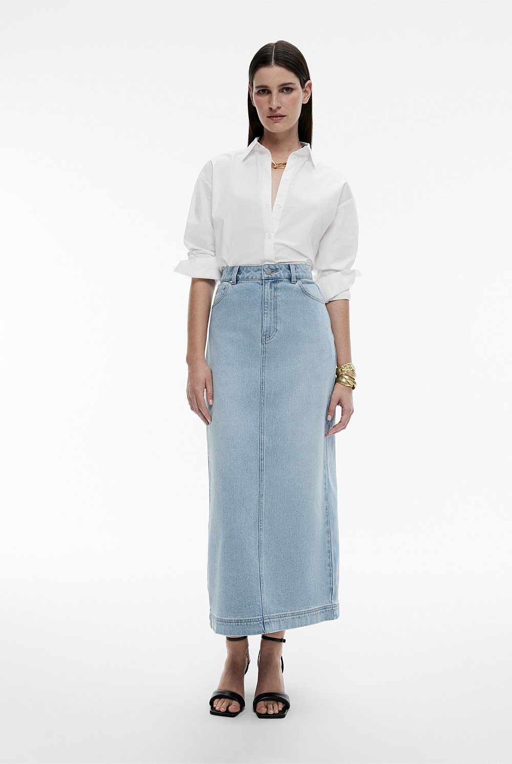 Denim Maxi Skirt
