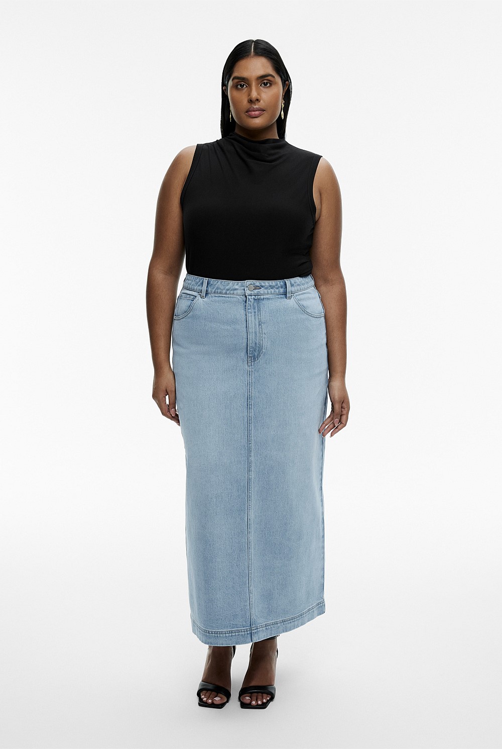 Denim Maxi Skirt