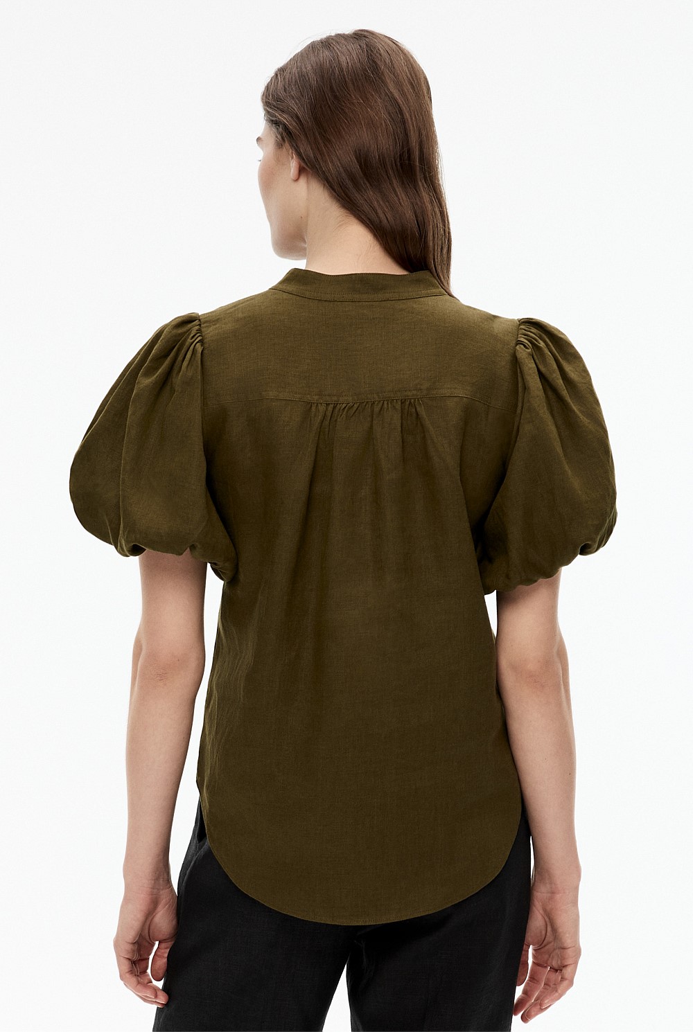Hemp Puff Sleeve Blouse