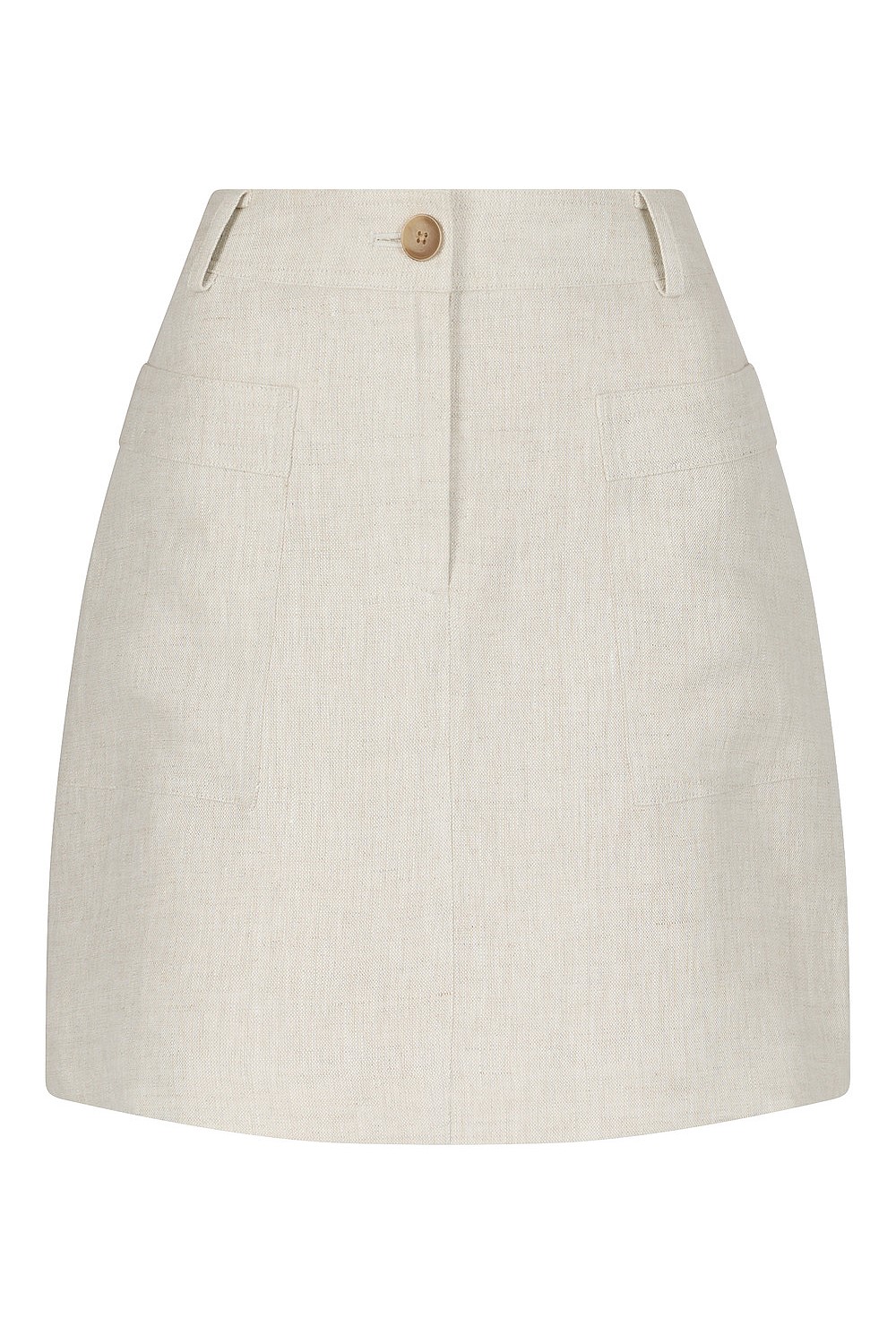 Yarn-Dye Linen Utility Mini Skirt