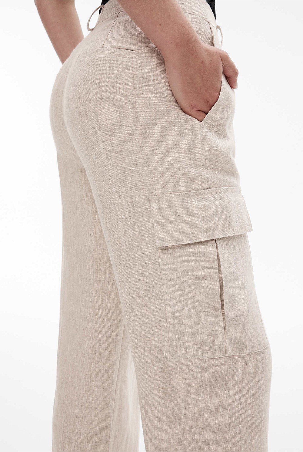 Linen Cargo Pocket Trouser