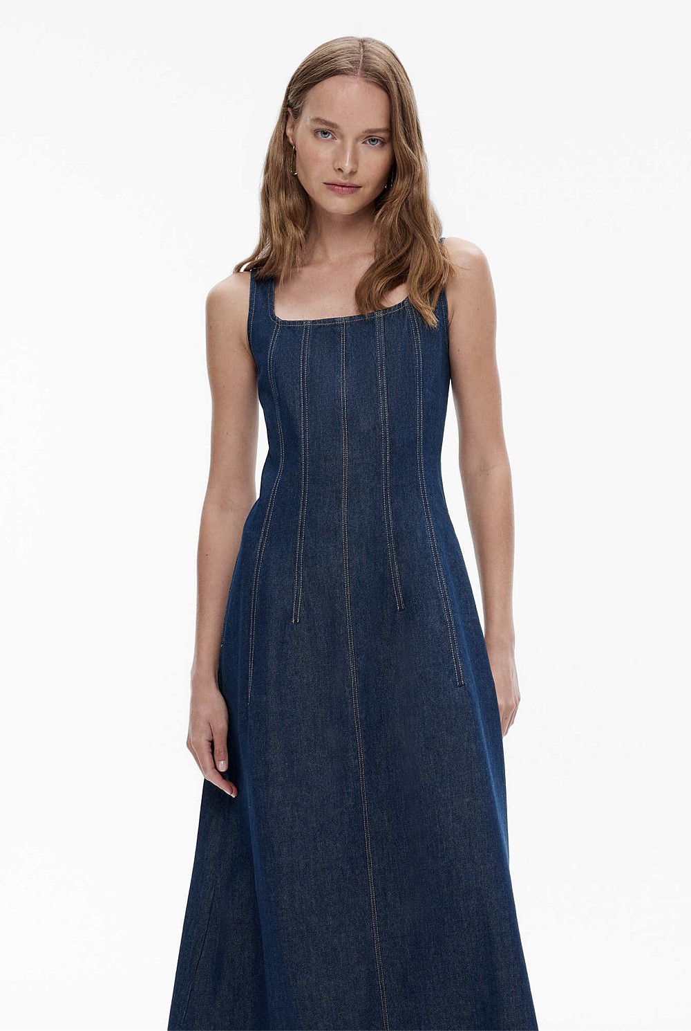 Denim Seam Detail Dress