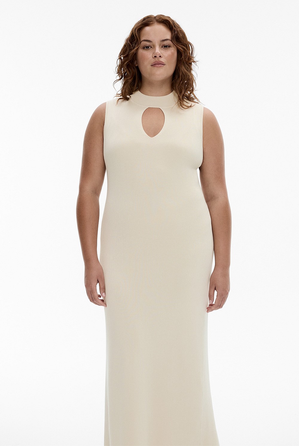 Keyhole Detail Knit Dress