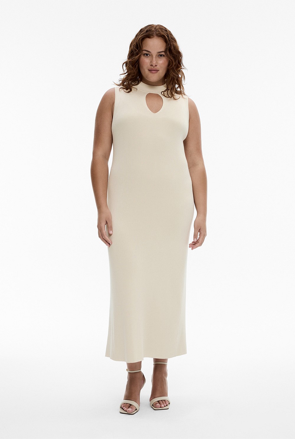 Keyhole Detail Knit Dress