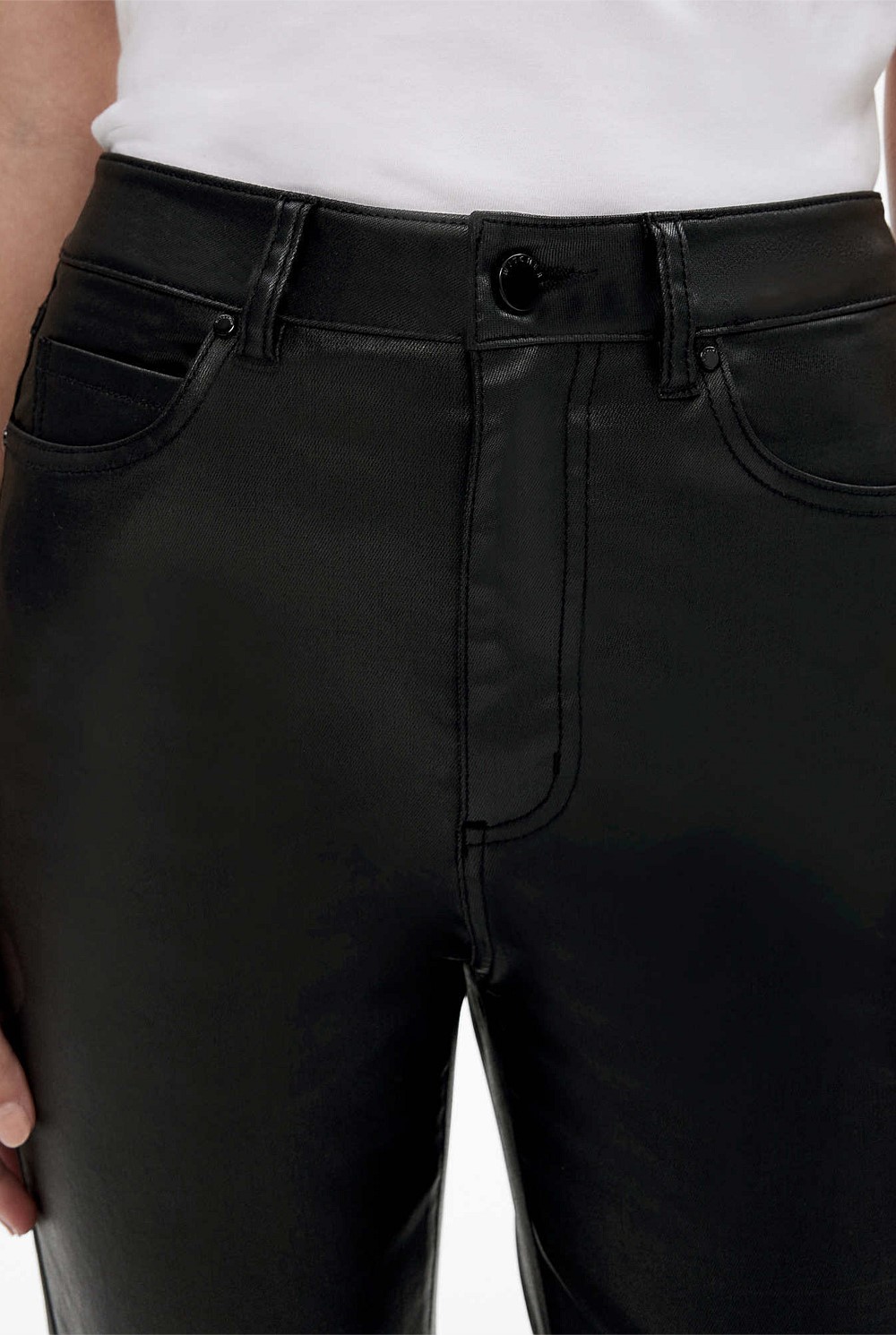 Coated Slim Straight Jean