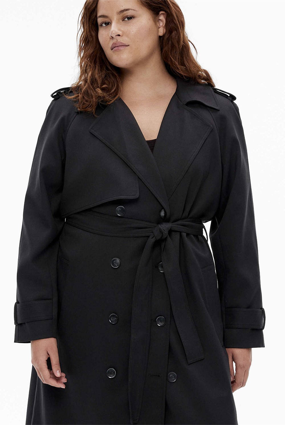 Draped Trench Coat