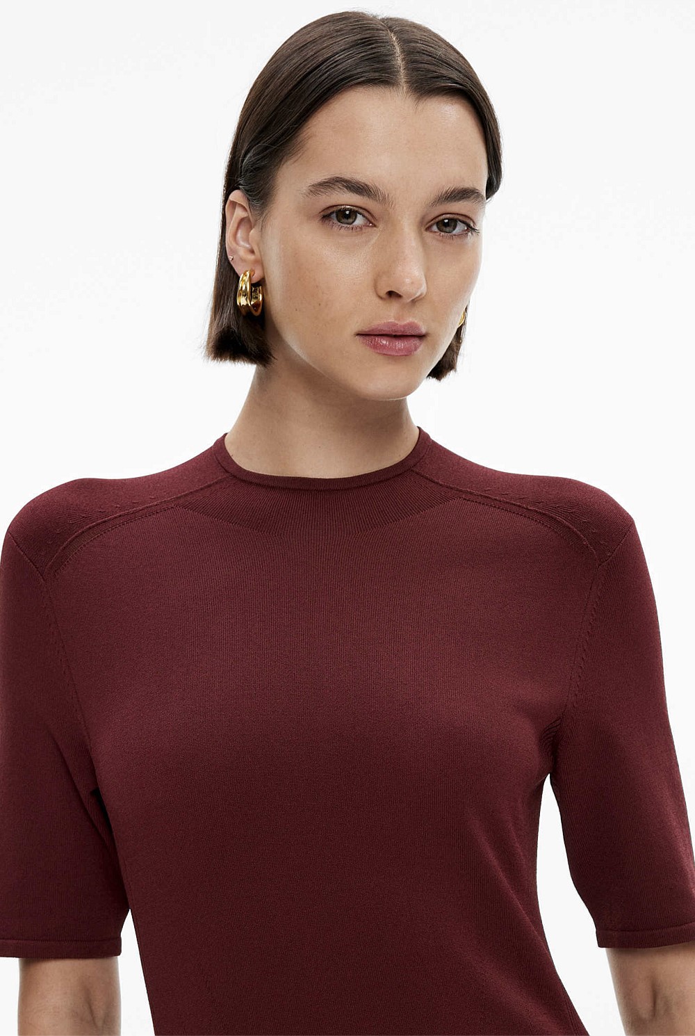 Mock Neck Knit Dress