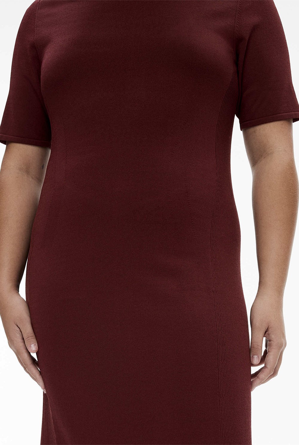 Mock Neck Knit Dress