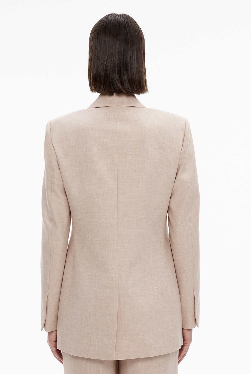 Tailored Yarn Dye Single-Breasted Blazer
