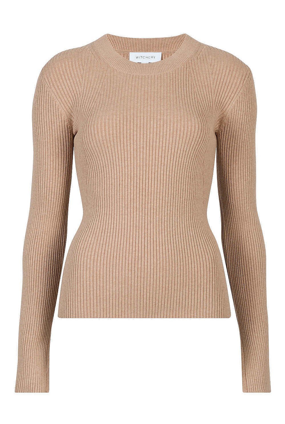 Wool Blend Crew Rib Knit