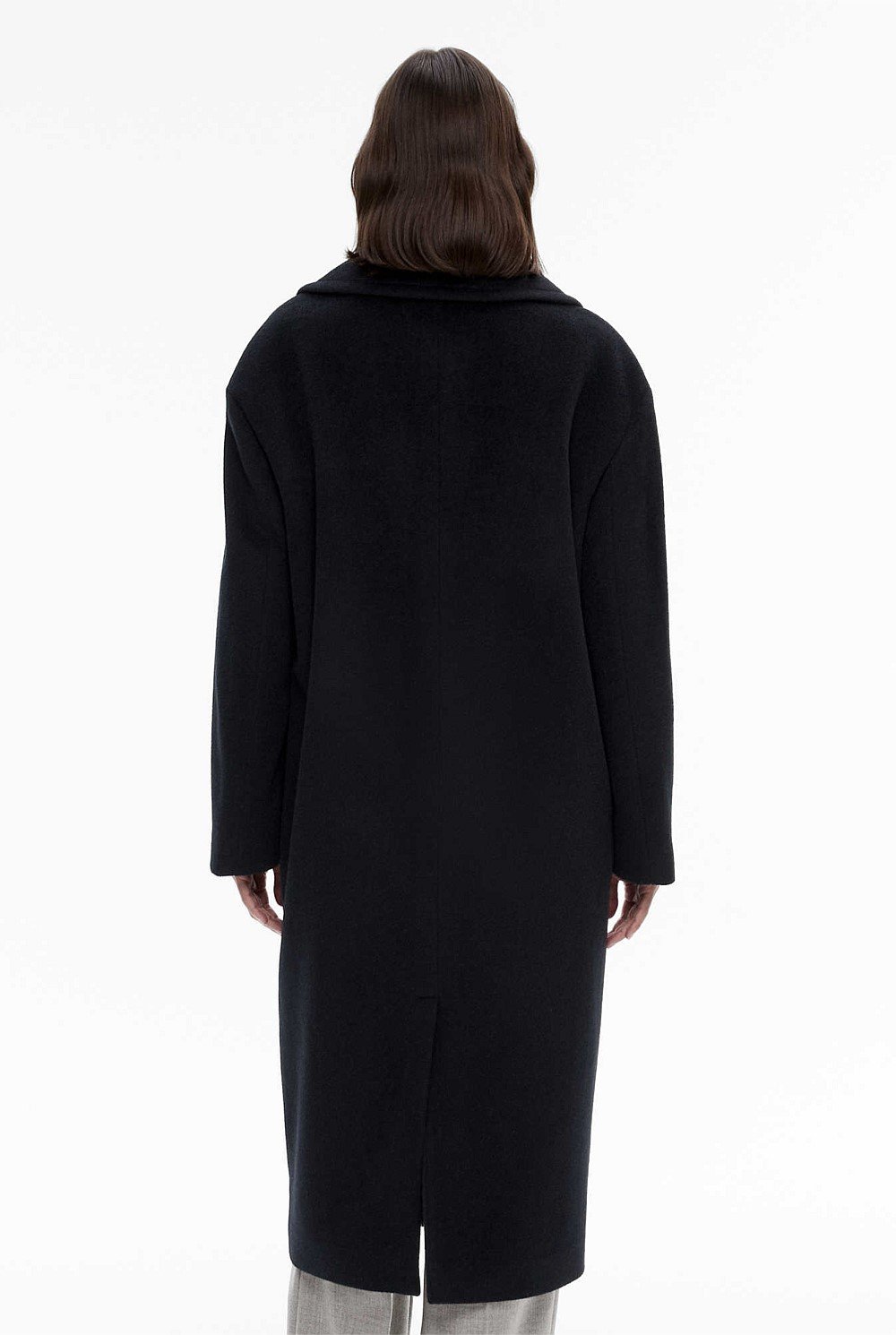 Wool Cashmere Lapel Coat