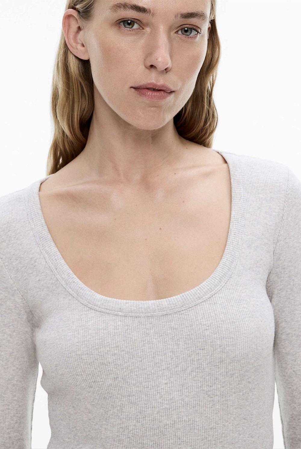 Scoop Neck Rib Top