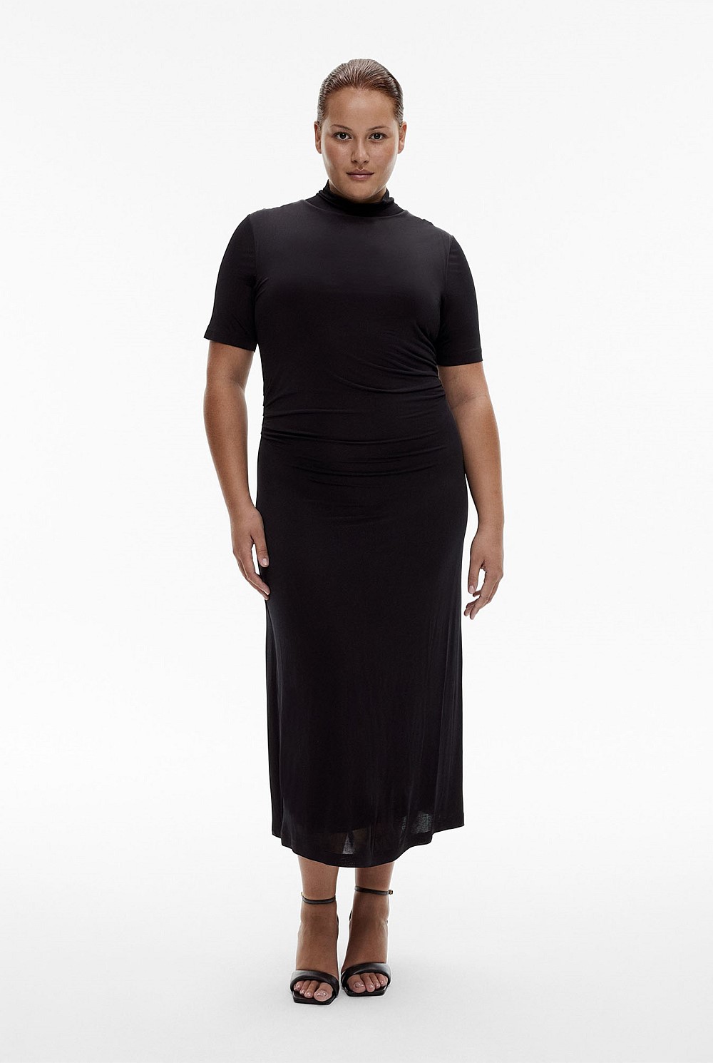 Jersey Mock Neck Dress