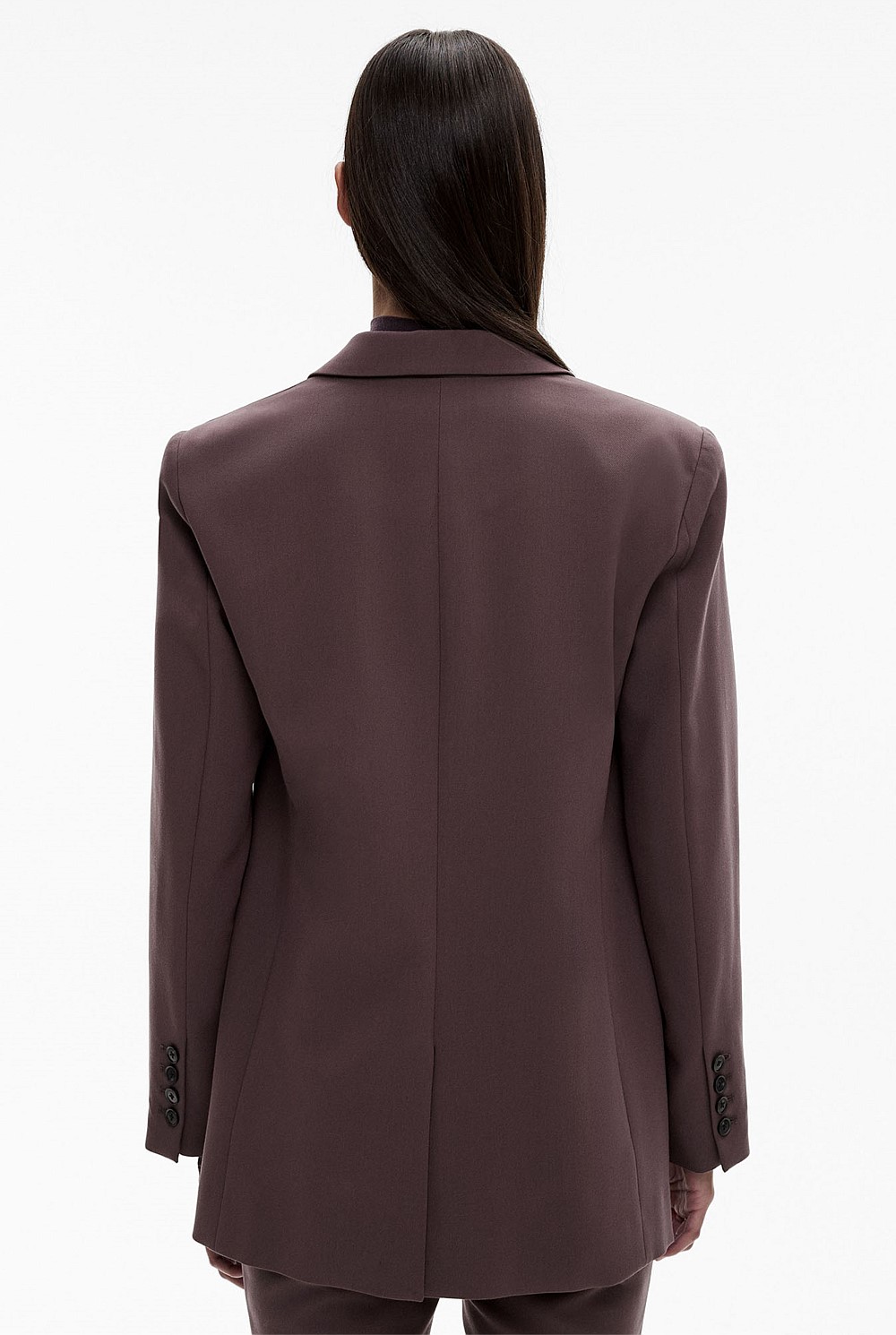 Viscose Blend Double-Breasted Blazer