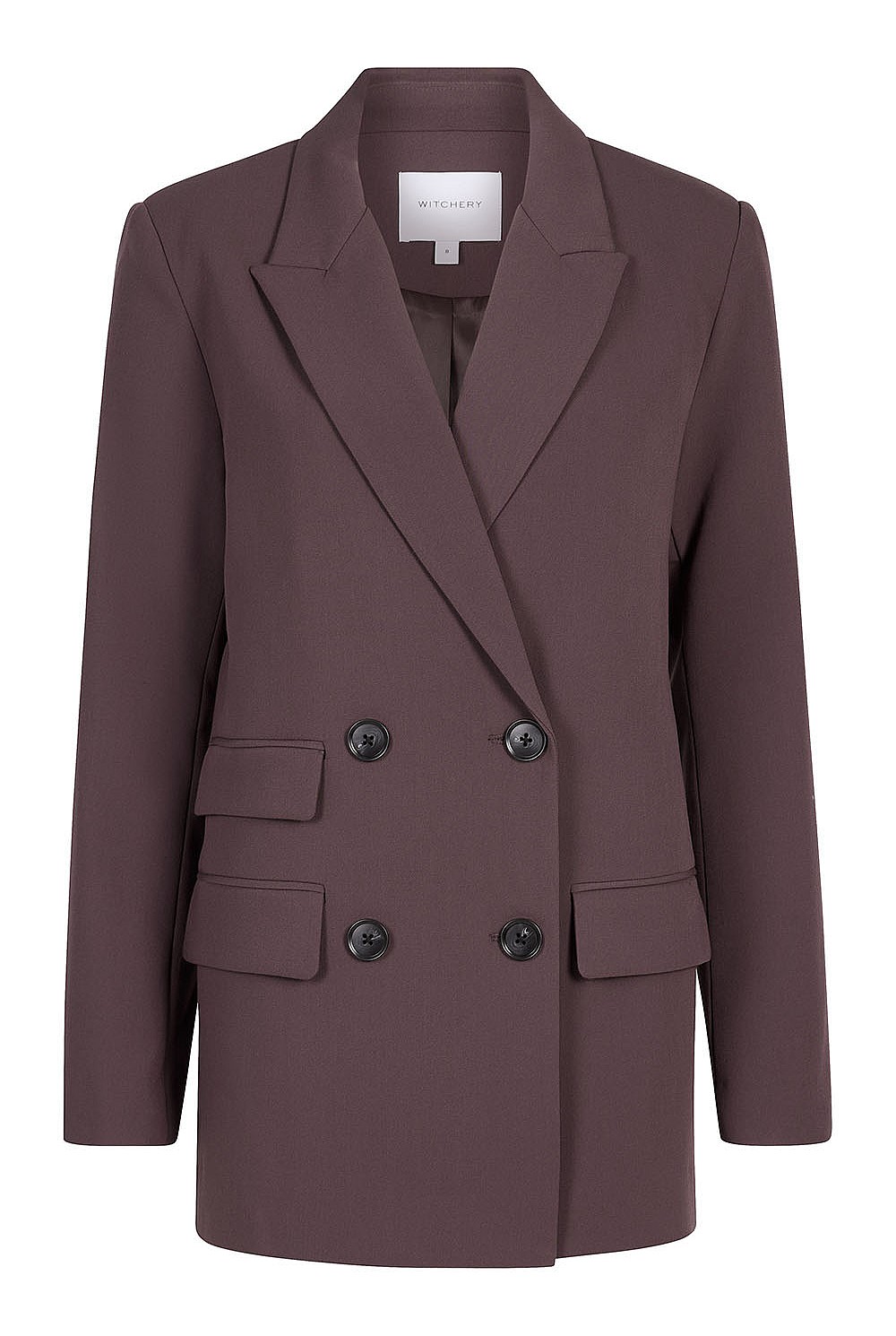 Viscose Blend Double-Breasted Blazer