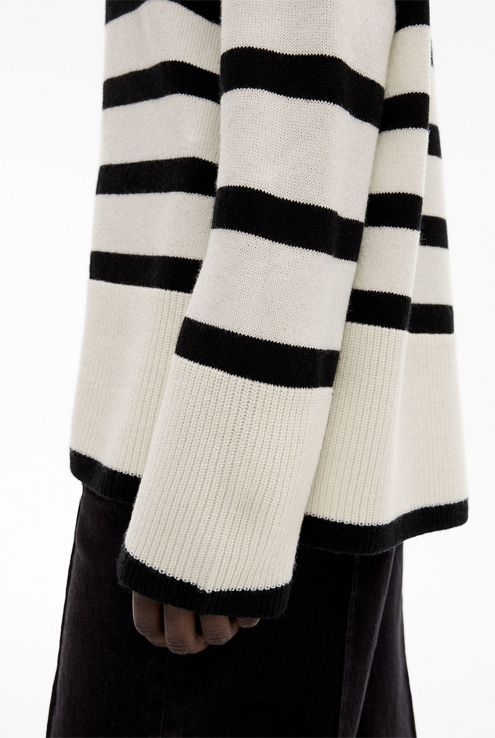 Stripe Wool Crew Knit