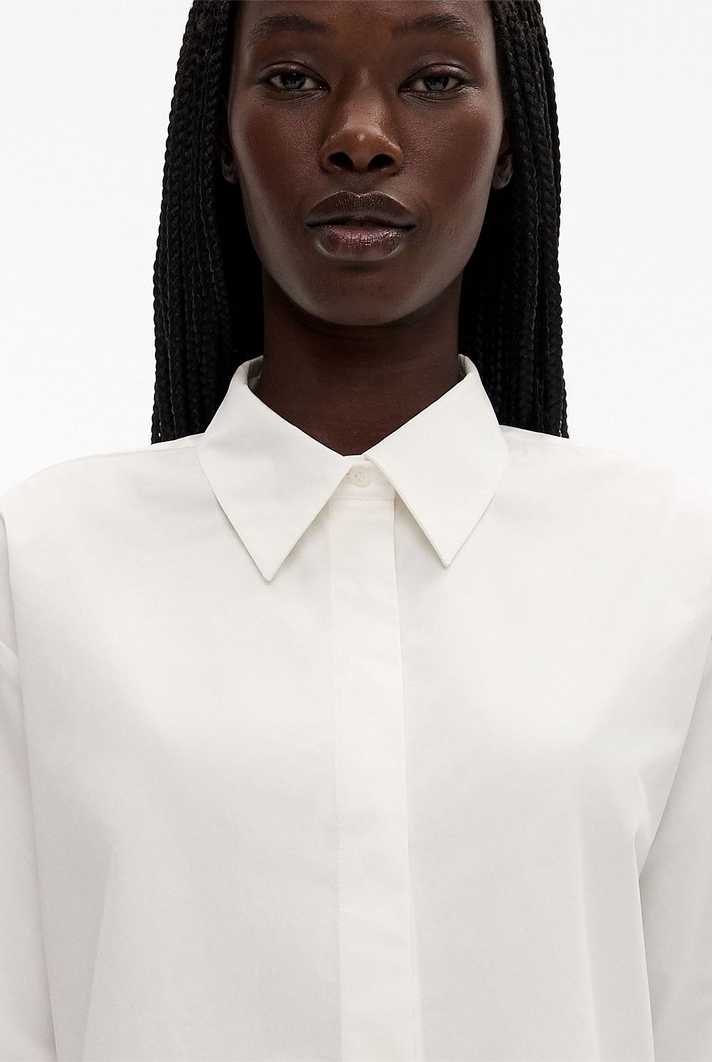 OCRF Cropped White Shirt