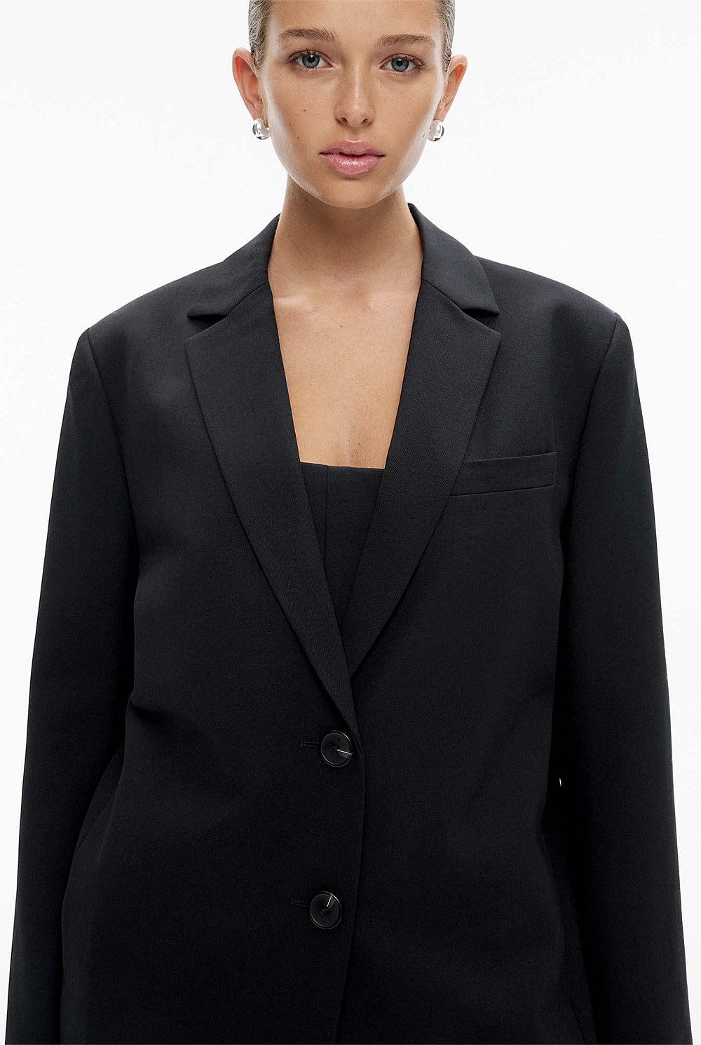 Boxy Single-Breasted Blazer