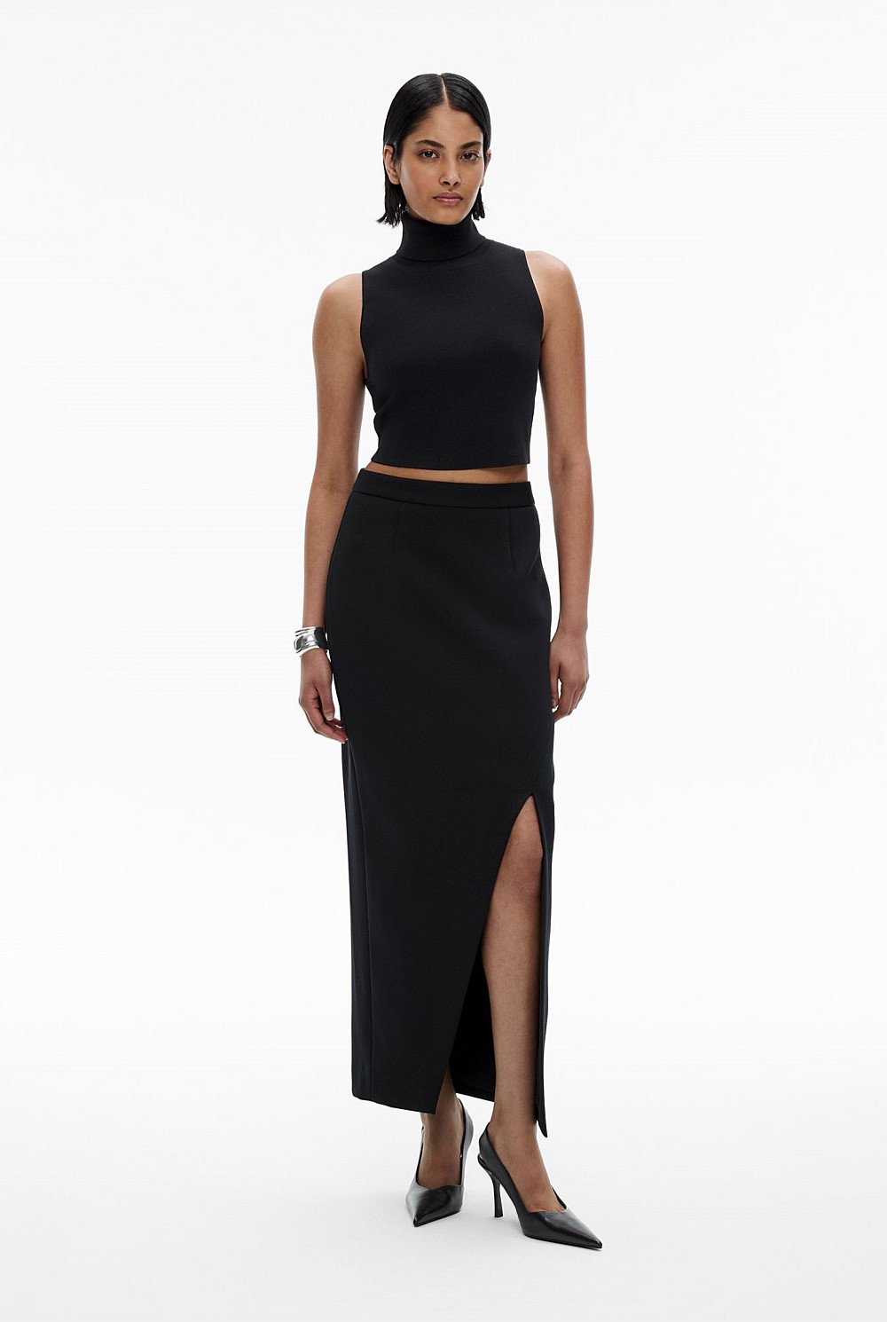 Split Front Maxi Skirt