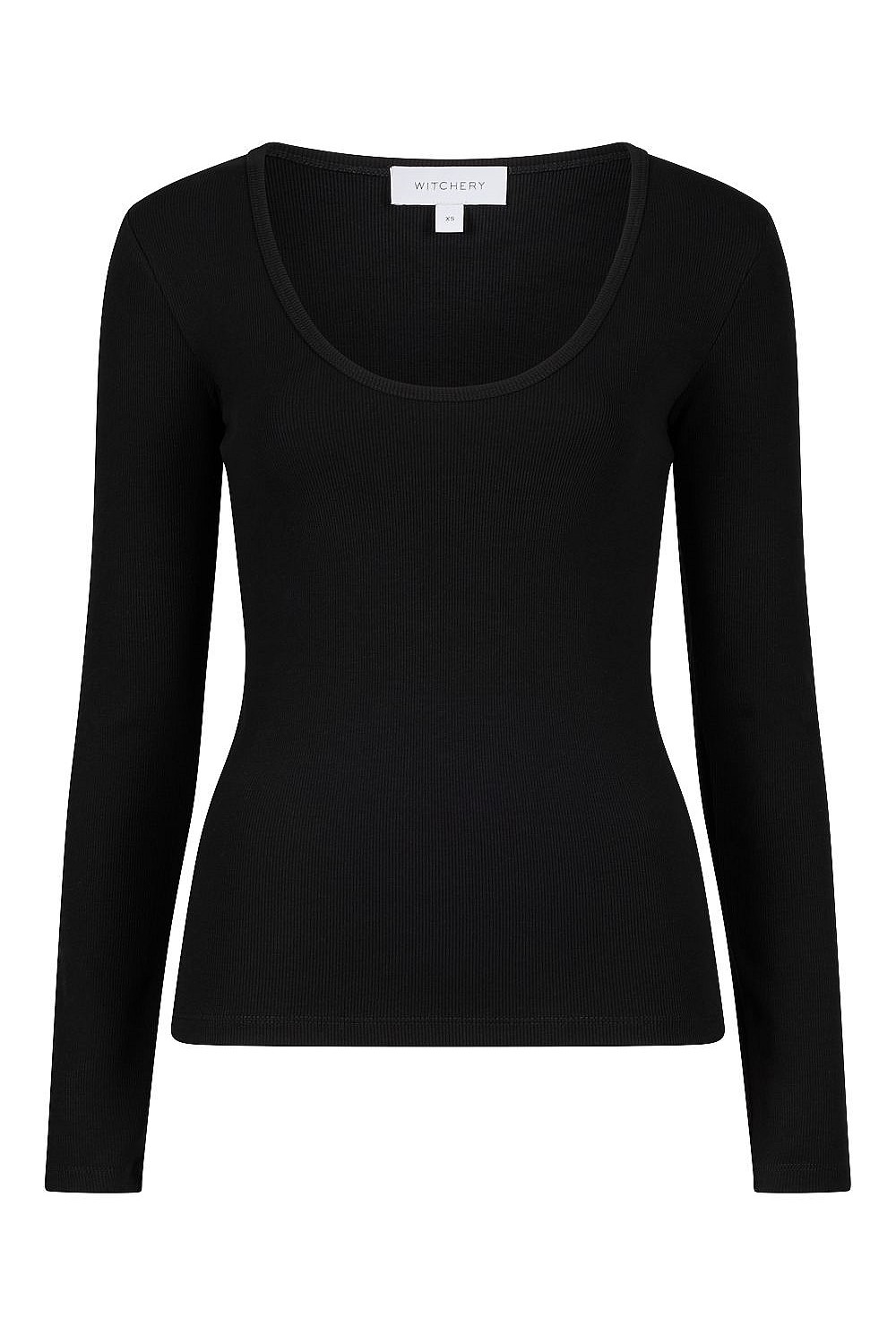 Scoop Rib Long Sleeve Top